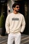 Men's Believe in Your Mind Typography Printed Cycling Round Neck Casual Sweatshirt