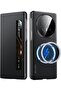 حافظة EVCASOY لهاتف Honor Magic V5، [متوافقة مع Mag-Safe]، مصنوعة من الجلد الصناعي بنسيج ألياف الكربون، نحيفة وخفيفة الوزن