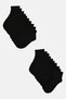 Kids Girl 20 Pairs Solid Quaters Socks, Black