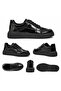 Zrk-X12X High Quality Thick Sole Black Patent Leather Casual Men's Sneaker - 4