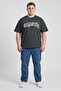 Men Crew Neck Short Sleeve Graphic Print T-Shirt, Dark Green - 2