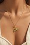 Women's Necklace Gold Travel Themed Airplane Passport Seashell Charm Necklace - 2