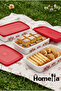 Set of 3 Rectangular Storage Containers 2.50 Lt Food Container Kitchen Organizer - 2