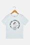 Kids Boy Crew Neck Short Sleeve Graphic Print T-Shirt, Light Blue - 2