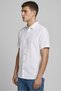 Men Regular Fit Plain Short Sleeve Casual Shirt, White - 3