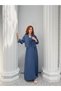 Women's Indigo Crop Shirt and Maxi Dress Two-Piece Set Nh26419 - 6