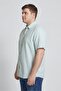 Men Regular Fit Short Sleeve Solid Casual Shirt, Mint Blue - 4