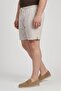 Men Regular Fit Chambray Basic Shorts, Beige - 3