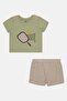 Toddlers Boy 2 Pcs Checkered T-Shirt And Shorts Set, Multicolor - 3