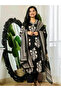 Black Cotton Salwar Kameez & Dupatta Set - ALV2041 | Black-Size:M-38-Inches - 3