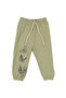 Girl's Ecru Green Butterfly Printed 2-Piece Pajama Set - 3