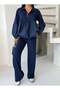 Women's Modal Fabric Parachute Detailed Drawstring Double Top and Bottom Set - 6