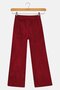 Kids Girl Velvet Wide Leg Pants, Burgundy - 3