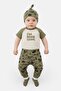 Toddlers Boy 4 Pcs Graphic Print Bodysuit And Pants With Beanie And Socks Set, Multicolor
