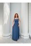 Women's Indigo Crop Shirt and Maxi Dress Two-Piece Set Nh26419 - 5