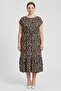 Women Animal Print Midi Dress, Multicolor