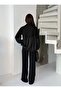 Women's Modal Fabric Parachute Detailed Drawstring Double Top and Bottom Set - 8