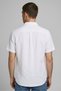 Men Regular Fit Plain Short Sleeve Casual Shirt, White - 4