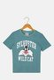 Kids Boy Graphic Print Short Sleeve T-Shirt, Sage Green - 2