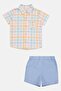 Toddlers Boy 2 Pieces Checkered Shirt And Shorts Sets, Multicolor - 2