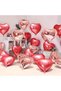 5 Pcs Red & Rose Gold 18 Inch Heart Shape Foil Balloons with Shiny Surface For Birthdays/Anniversary/Engagement/Baby Shower/Party Decorations...