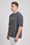Men Crew Neck Short Sleeve Graphic Print T-Shirt, Washed Grey - 3