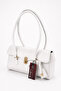 Baguette-Shaped Special Lock Pendant Detailed Elise Women's Shoulder Bag Brown - 2