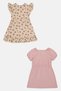 Toddlers Girl 2Pcs Floral Print Short Sleeve Dress, Multicolor - 3