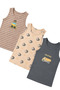 Boys' Cotton Lycra Colored Undershirts 3-Pack 7130 - 2
