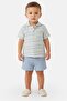 Toddlers Boy 2 pcs Stripe Shirt And Shorts Set, Multicolor