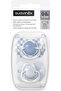 SX Pro مهدئ فسيولوجي، سيليكون، خالٍ من BPA، 0-6 أشهر، تصميم ويلد، أزرق، عبوة من قطعتين - 6