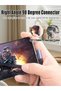 كابل USB A إلى USB C ملفوف بزاوية 90 درجة، سلك شحن سريع قابل للسحب بطول 3.2 قدم، نوع بزاوية قائمة - 4