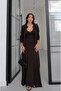Brown Openwork Knitwear Cardigan Blouse Skirt Set - 70021 - 4