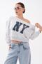 Women's Printed Stone Detailed Boat Neck Sweatshirt 265141 - - 3