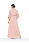Pink A-Line Maxi Jalabiya with Gold Floral Print - 4