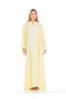 Yellow A-Line Maxi Jalabiya with Intricate Embroidery - 2