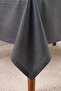 Colber Anthracite Striped Seamless Tablecloth Set, 12 Seater, 26 Pieces - 3