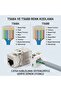 Mn118X Cat7 Keystone Jack Rj45 Female Module Tool-Free Metal Armored Ftp Stp 10Gbps 600Mhz 1Pcs - 5