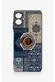 Samsung A06 Compatible Turkish Coffee and Kilim Patterned Silicone Case - 4