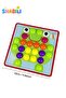 Montessori Mushroom Peg Board Puzzle Color Matching Art Toy – 12 Pattern Cards & 50 Jumbo Sn - 7