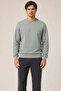 Steni New Season Men's Regular Fit Winter Crew Neck Sweatshirt Mint
