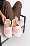 Women's Powder Pompom Detailed Winter, Comfortable Home Slippers - 2