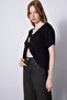 Brochette-Detail Tricot Sweater Black - 4