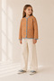 Girl's Ribbon Detailed Patterned Quilted Seasonal Jacket - 4