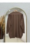 Sabisu Cold Thread Tunic with Buttoned Sleeves and Slits-Sy3310 Milk Coffee - 6
