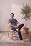Cotton Short Sleeve Patterned Men's Pajamas Set - 4