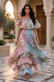 Off Shoulder Metallic Tiered Maxi Jalabiya - 4