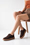 Baeras Women's Genuine Leather Casual Shoes - Brown - 6