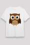 Owl White Unisex T-Shirt T-Shirt