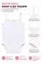 Girls' Thin Strap Hooked Bodysuit 3-Pack Cotton Flexible Comfortable Athlete Bodysuit Black White 4-12 Years - 4